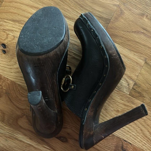Gucci Black leather clogs - Picture 5 of 10